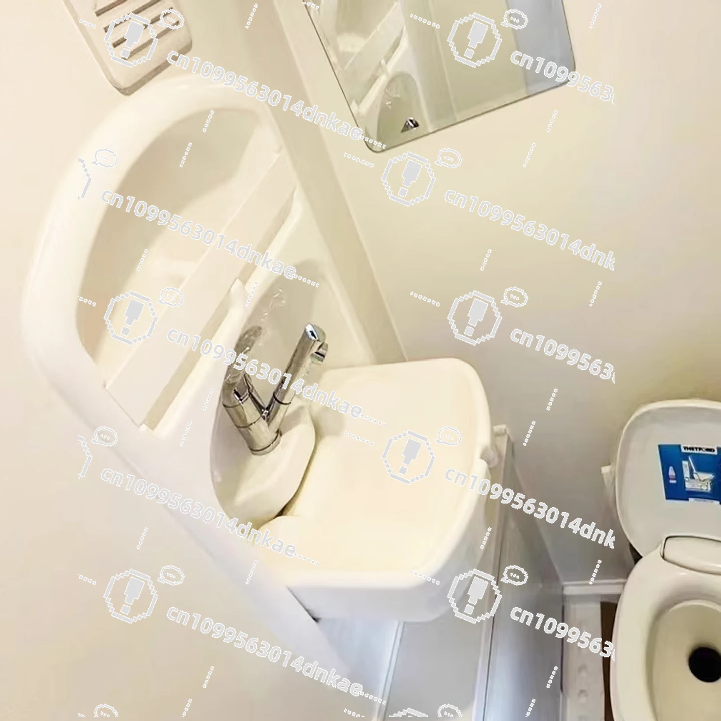 RV Built-in Folding Small Size Water Basin Trailer Bed Car Bathroom Modified with Small Space Wall Hanging Sink