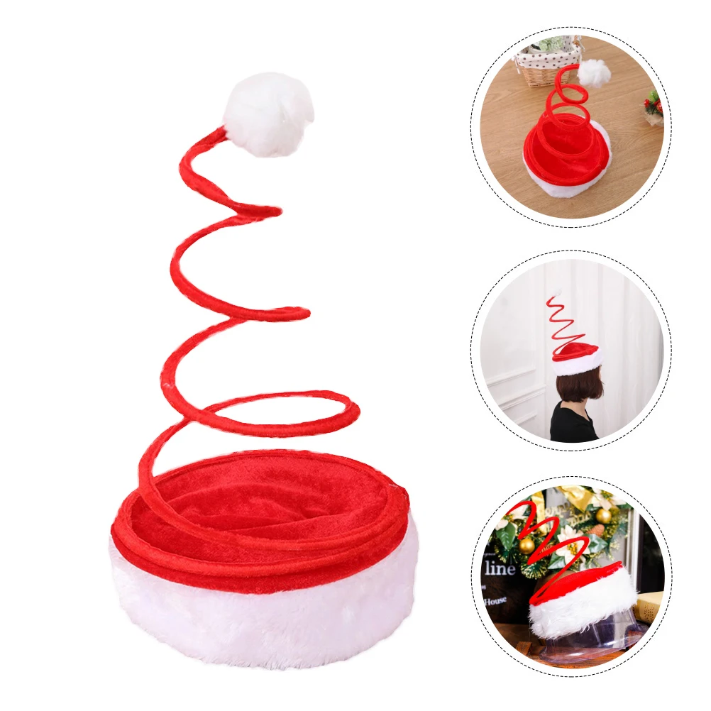 

2 pcs Christmas Decoration Hat Red Novelty Santa Hat For Party Xmas Costume Accessories Brim Funny Ball Size