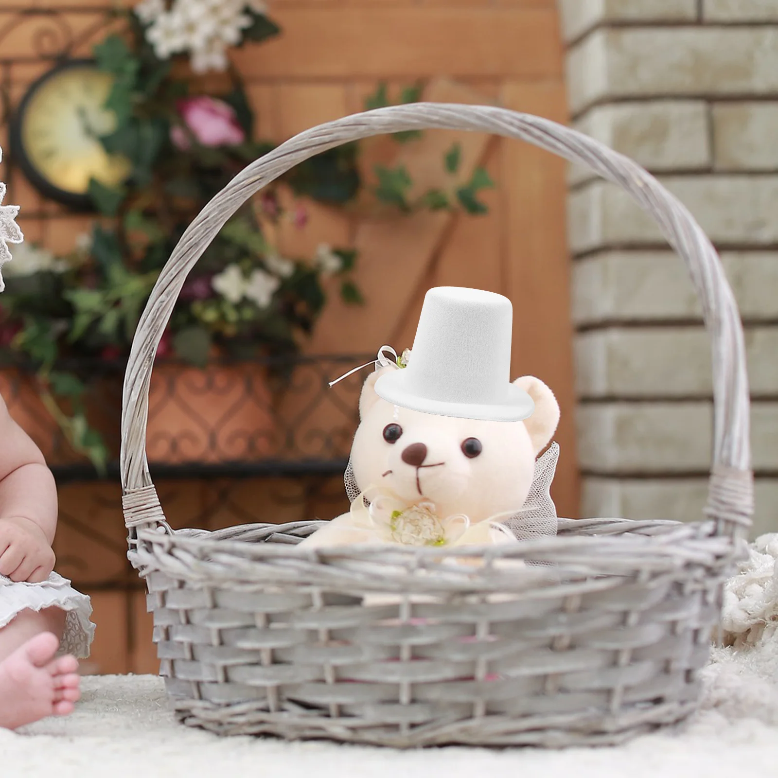 Mini Top Hat Handicraft Miniature Hats for DIY Christmas Decoration Small Snowman Hat Craft Supplies Decoration