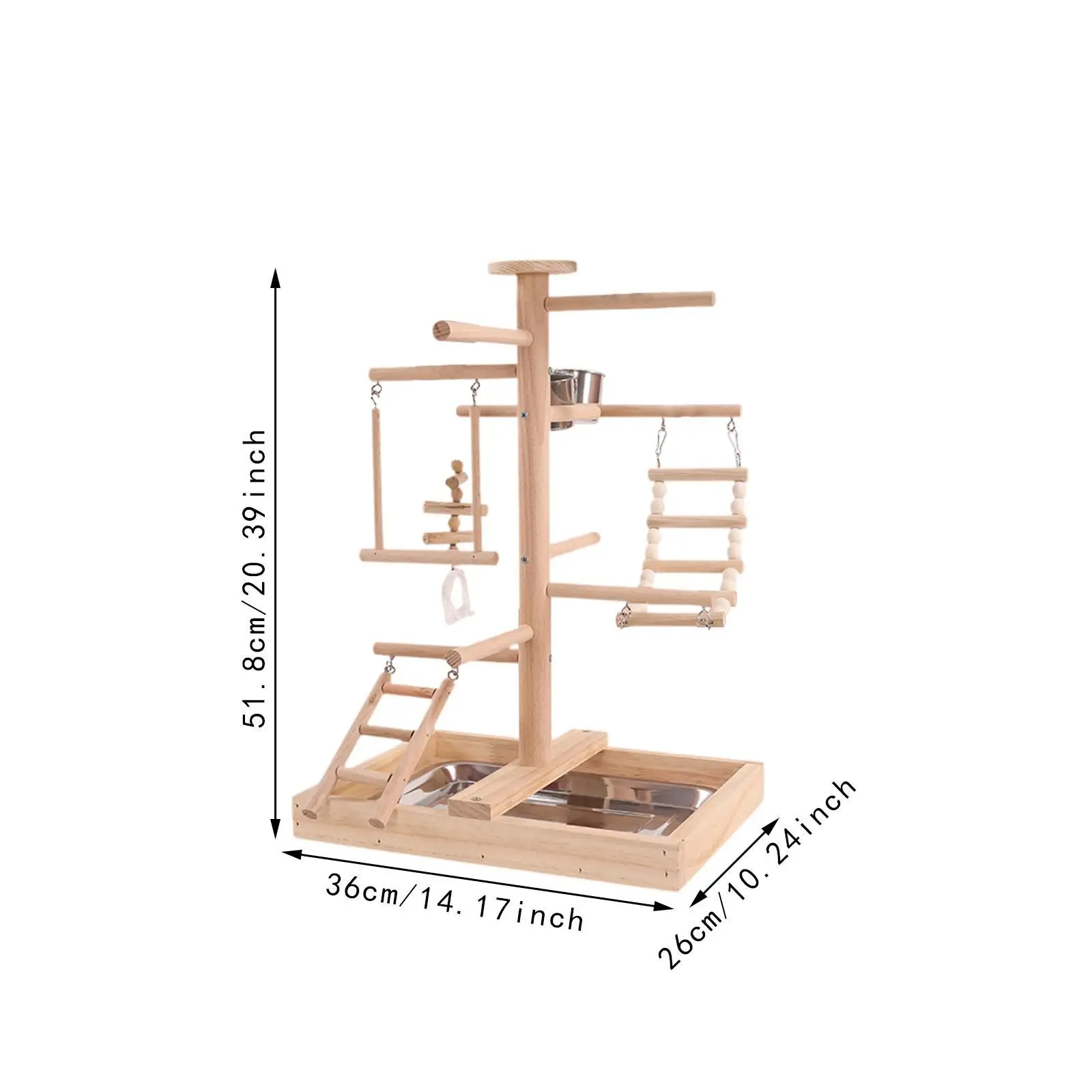 Solid Wood Parrot Stand Platform Parrot Claw Grinding Sticks Parakeets