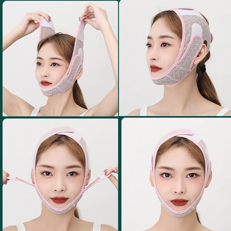 Elastic Face Slimming Bandage V Line Face Shaper Women Chin Cheek Lift Up Belt Facial Anti Wrinkle Strap Face Care Slim Tools