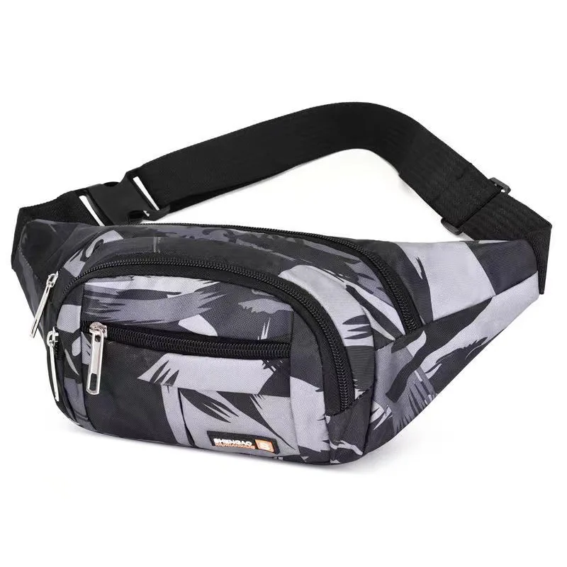 Riñonera de cintura para hombre, bolsa para correr, Oxford, impermeable, multiusos, deportes de viaje, Sling, pecho, trasero, cadera