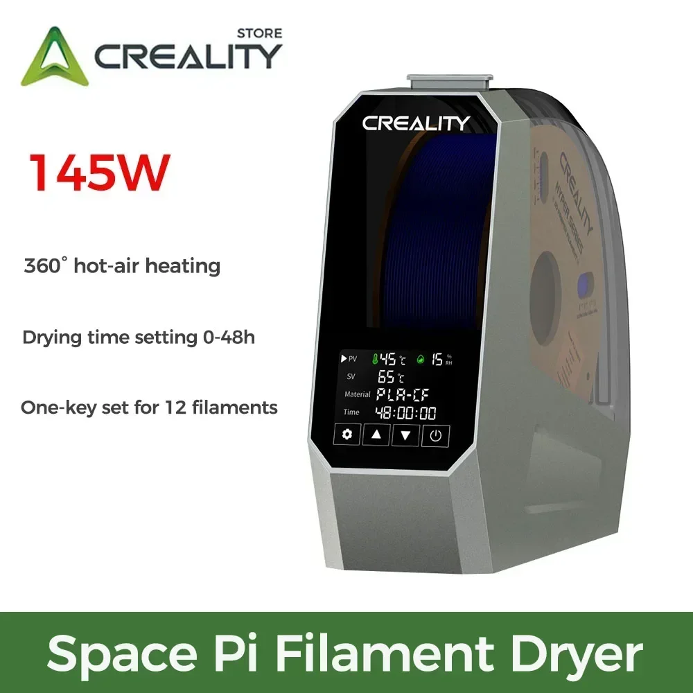 Creality Space Pi Pudełko na suszarkę do żarnika utrzymujące suchość 1 kg Przechowywanie żarnika Regulowana temperatura 45 ℃ -70 ℃   360 °   Ogrzewanie gorącym powietrzem 0-48h