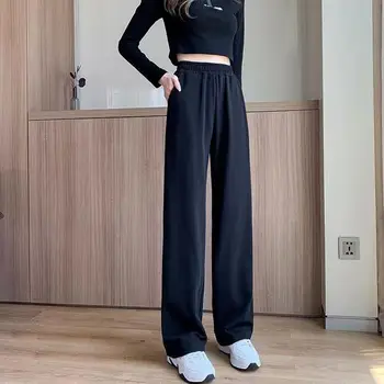 VigoAnne 2025 女士休閒高腰寬褲 秋季女式灰色運動寬鬆褲 女士健身跑步長版寬鬆褲 8 最佳銷售 女士慢跑褲 - №4