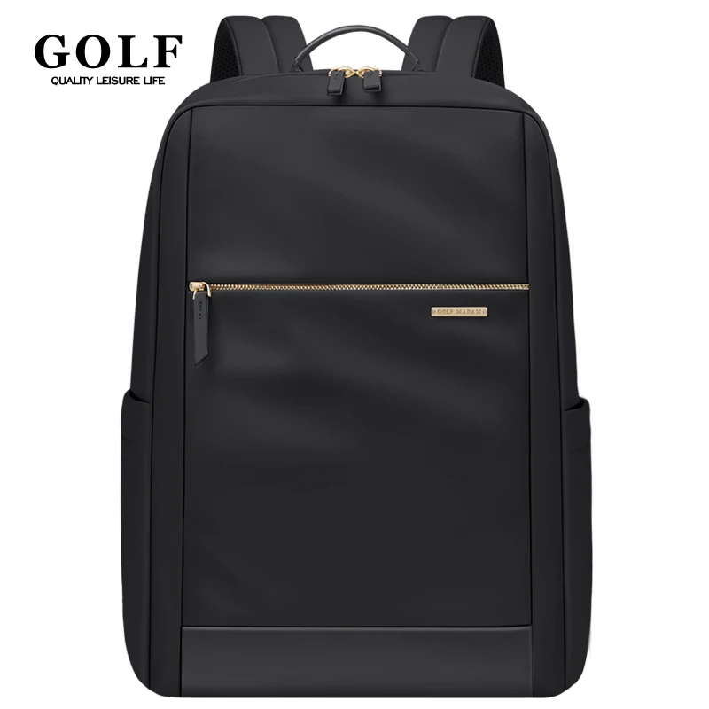 GOLF-Sac à dos imperméable en nylon pour femme, sac à dos pour ordinateur portable, sac à dos noir pour femme d\'affaires, élégant, haute qualité,