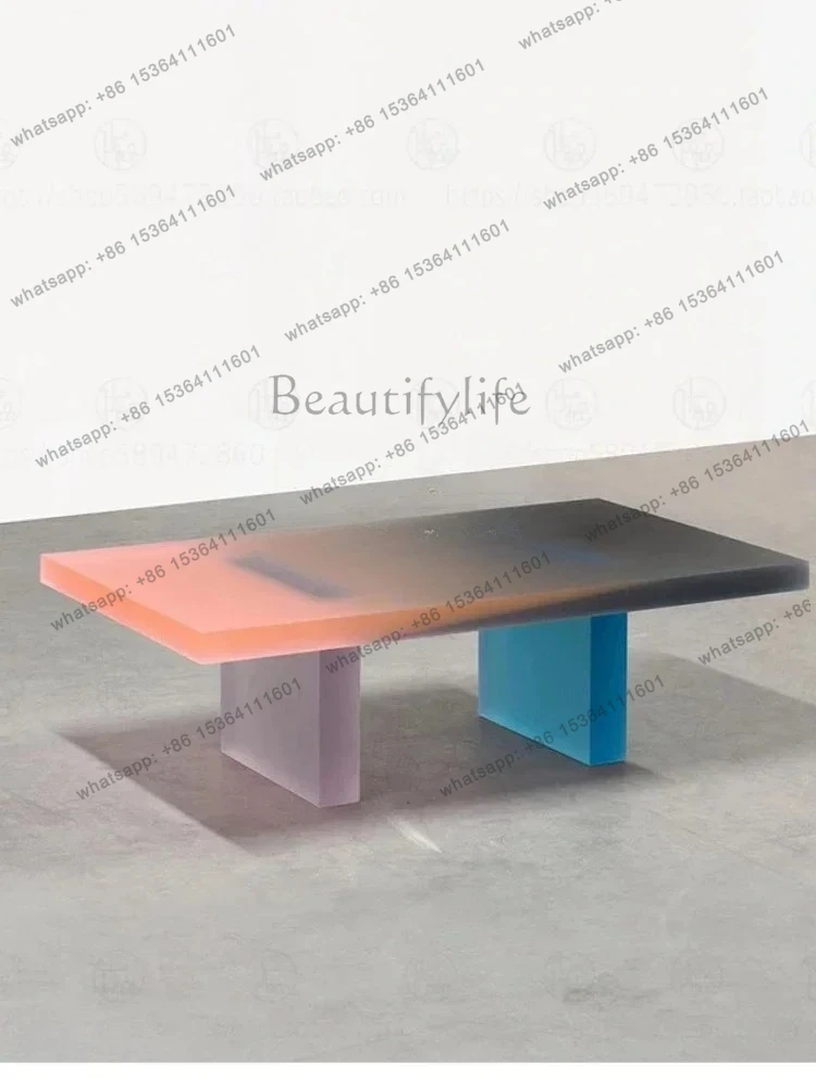 

Square Acrylic Frosted Color Coffee Sample Room Tea Table Small Household Creative Coffee