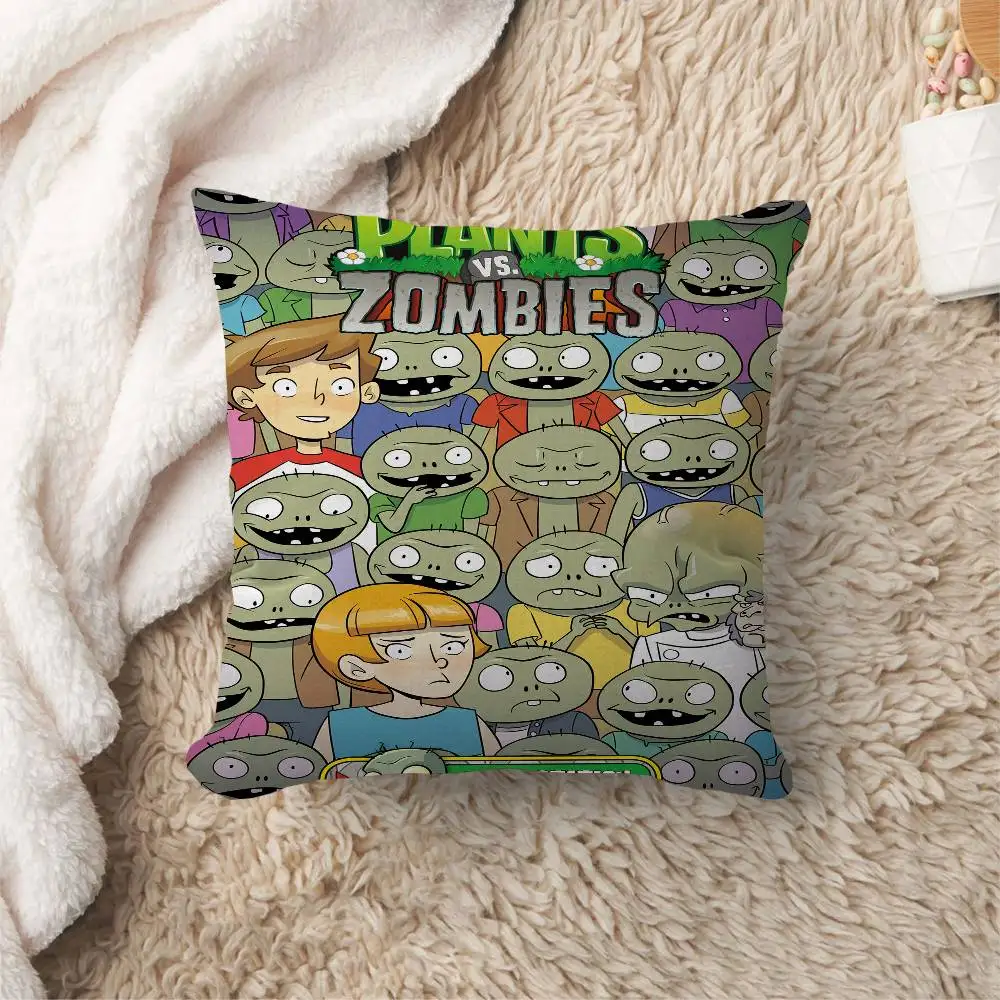 لعبة كلاسيكية P-Plants Vs Z-Zombies وسادة غطاء الوسادة المخدة غرفة المعيشة أريكة ديكور المنزل حسب الطلب