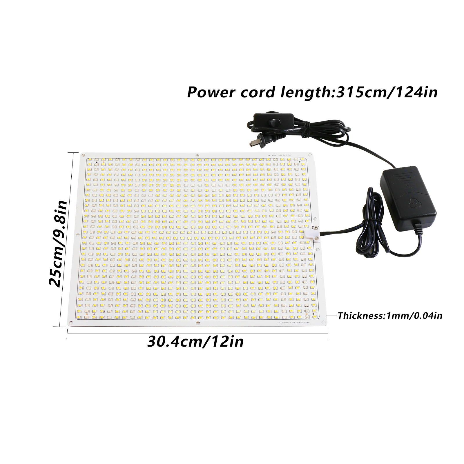 1000 W LED-Wachstumslicht, Vollspektrum-Phytolampe für Indoor-Wachstumszelt, Blumen, Sukkulenten, Quantenbrett mit Aufhängeset