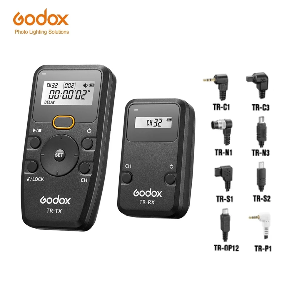 

Godox TR-C1 TR-C3 TR-N1 TR-N3 TR-S1 TR-S3 TR-P1 TR-OP12 TR Series 2.4GHz Wireless Timer Remote Control for Camera Photography