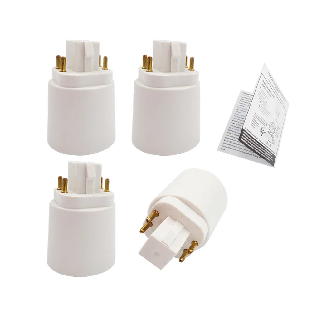 Base de lámpara piezas G24 de 4 pines GX24 G24Q CFL a E26 E27, adaptador de portalámparas, convertidor CE Rohs, necesita balasto de derivación de