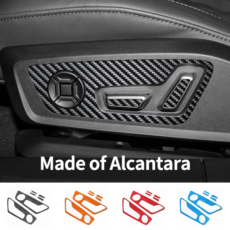 

For Audi C8 A6 A7 S6 S7 A6L (2019-2025) Car Seat Control Button Panel Trim Stickers Anti Scratch Carbon Fiber Interior Accessory