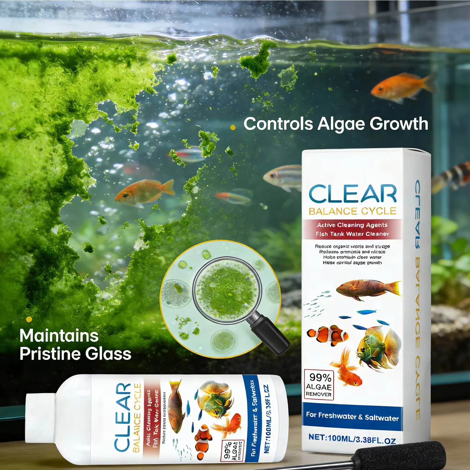 수족관용 물 정화제 및 메틸렌 블루 세척제, 담수 어항 - Planted Aquarium Cleaning 리뷰 및 가격
