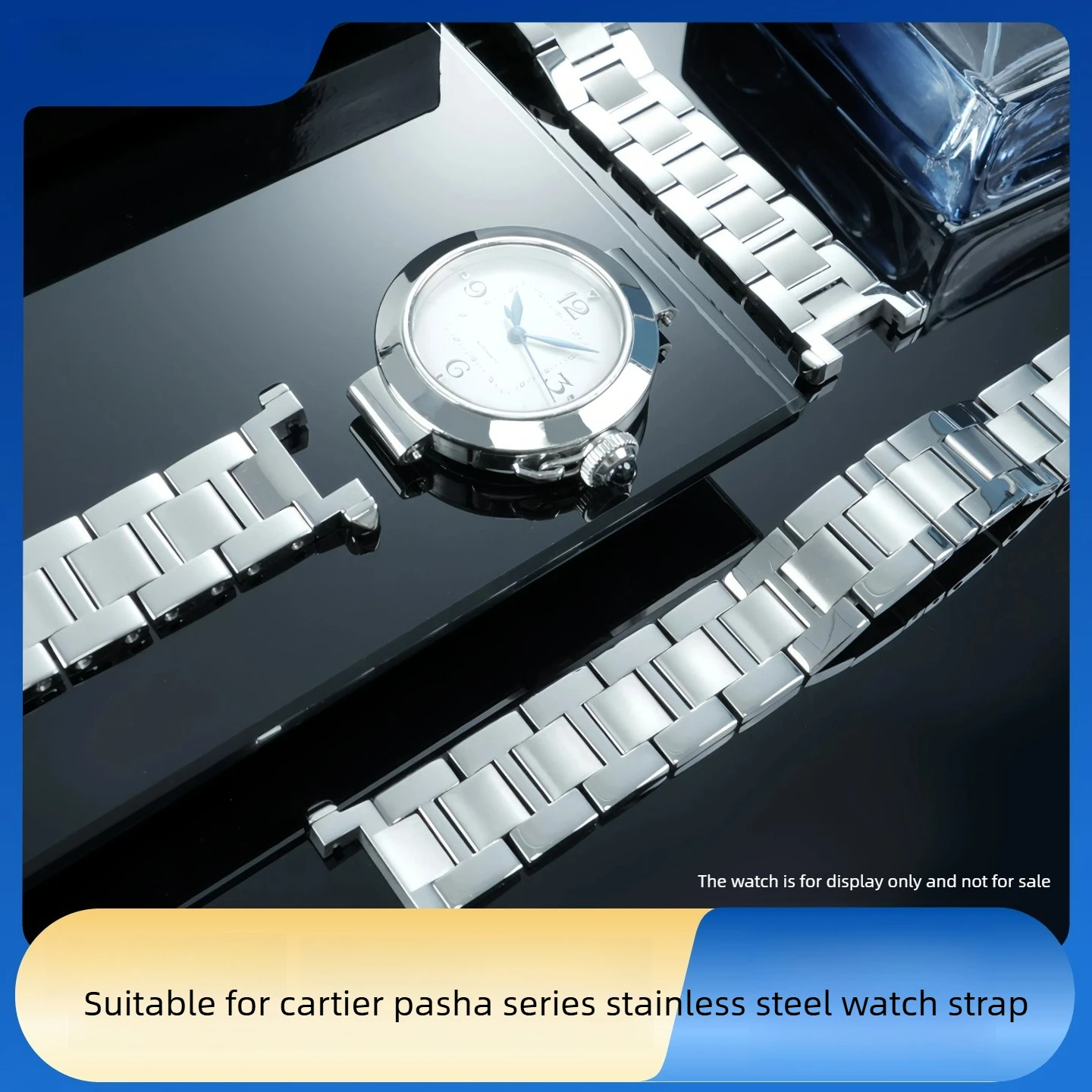 For Cartier Pasha PASHA Quick Release Notched Stainless Steel Watch Strap WGPA0026 W2PA0014 Steel Strap Women