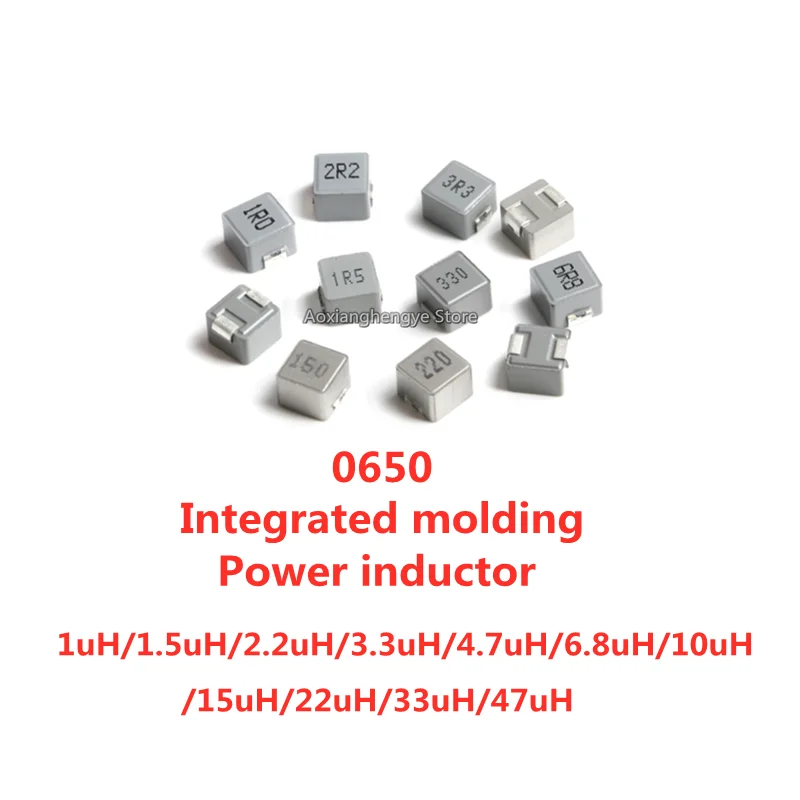 20PCS 0650 Integrated molding Power inductor 1uH 1.5uH 2.2uH 3.3uH 4.7uH 6.8uH 10uH 15uH 22uH 33uH 47uH
