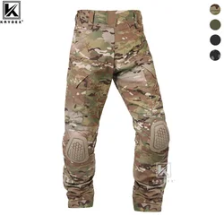 KRYDEX Camouflage Combat Pants ginocchiere Outdoor Hunting Tactical pantaloni da uomo Gear Camo Ranger Green