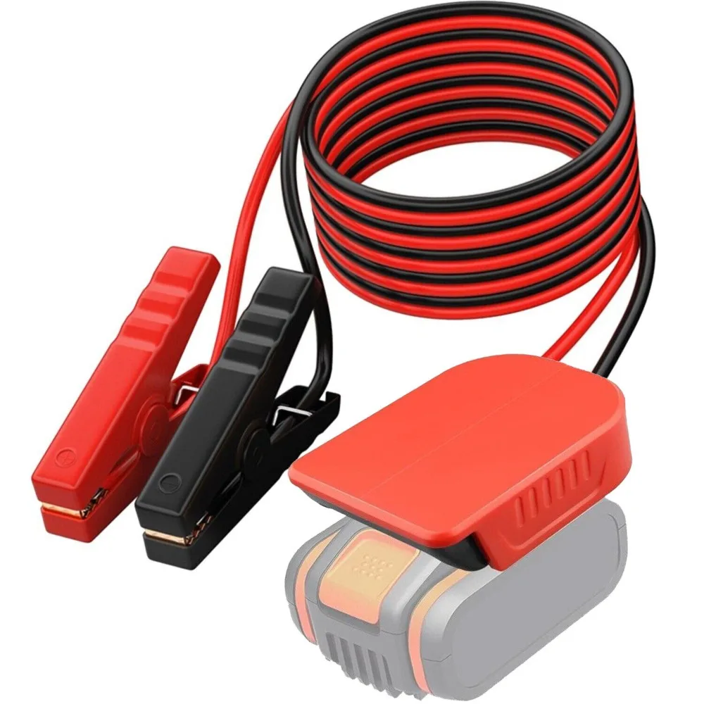 

For Power Wheel Battery Adapter For Worx 20V 4PIN with 6FT Portable Jumper Cable Car Battery Charger Jump Starter for Power Tool
