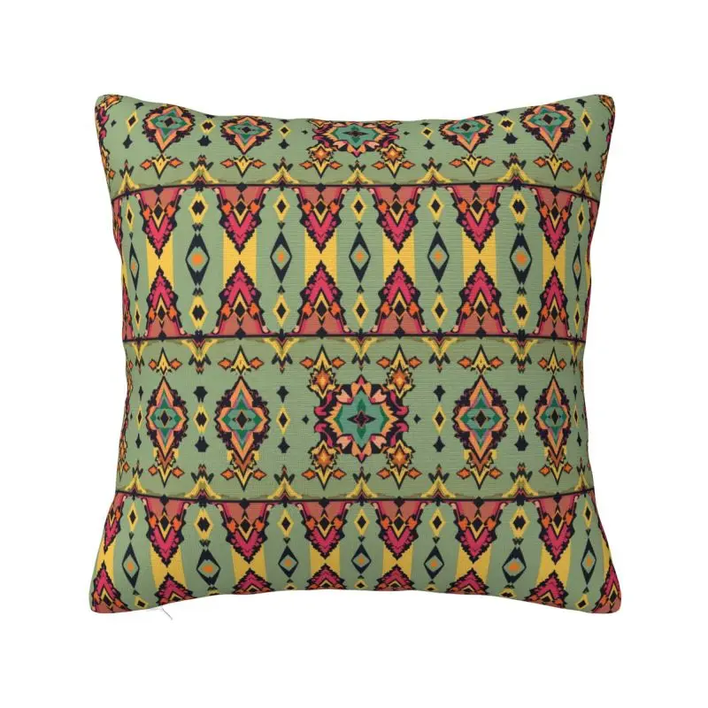 Custom Bohemian Pattern Square Pillow Case Decoration 3D Two Side Print Cushion Cover for Living Room