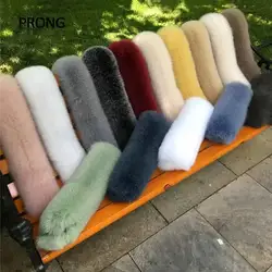여성용 여우 모피 칼라 코트, 다운 재킷, 후드 장식, 모피 칼라 100%, 진짜 모피 모자, 스트라이프, 겨울, 따뜻하고 푹신한 모피 스카프 숄