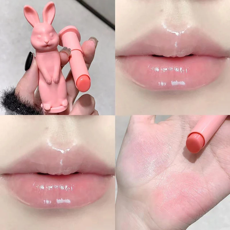 Lip Balm Cute Rabbit Moisturizing Lipstick  Color Changing Moisturizing and Anti Cracking Lipstick Four-Color Rabbit Cosmetics