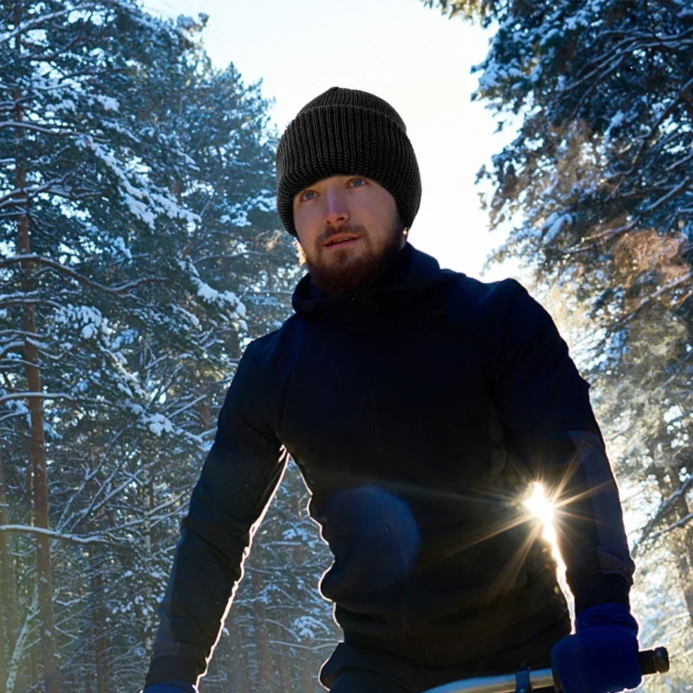 2In1 قناع قبعة صغيرة محبوك رشاقته الشتاء التزلج بالاكلافا قناع الوجه الكامل الحرارية يندبروف Coldproof تشغيل غطاء للأذنين قبعة #5