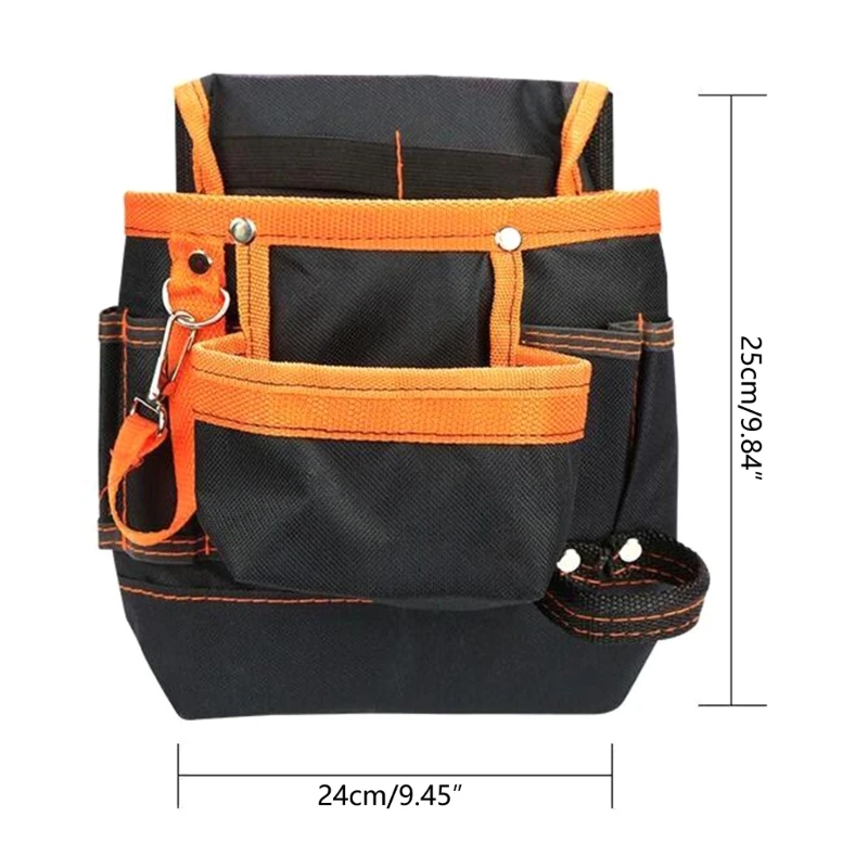 8-Pockets Electrician Waist Bag 600D Oxford Cloth Tool Bag Maintenance Special Electricians Belt Bag For Hardware Tools