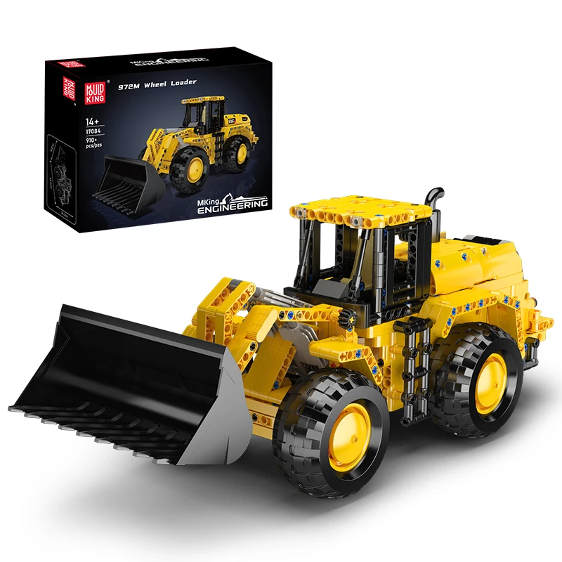 Mould King 17084 Technical Car Toys The 972M Wheel Loader Building Block Enginerring Truck Model Brick Set Kids Christmas Gift view 5