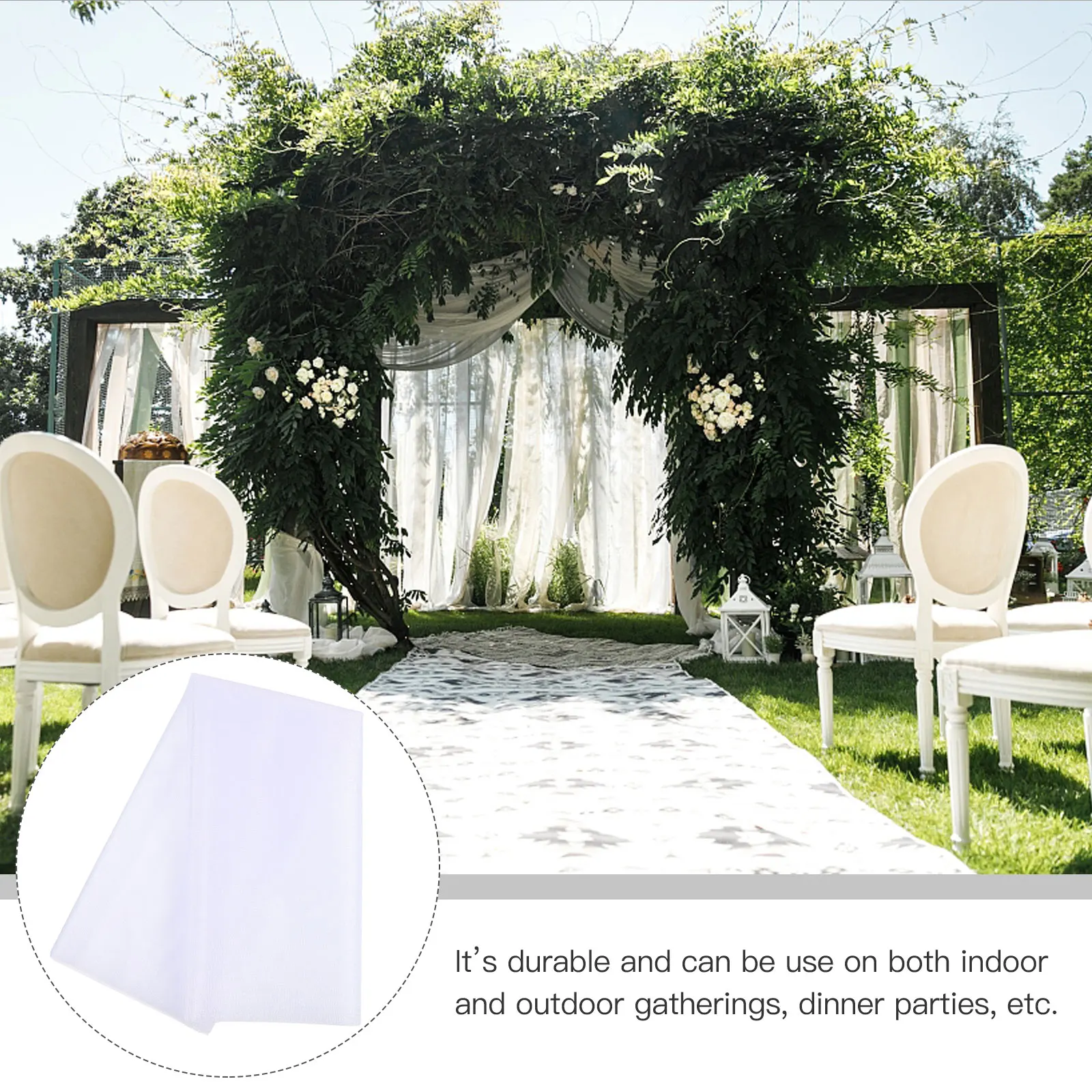 

Wedding Sheer Wedding Drapes White Banquet Party Supplies Reusable Indoor Arch Drapes Outdoor