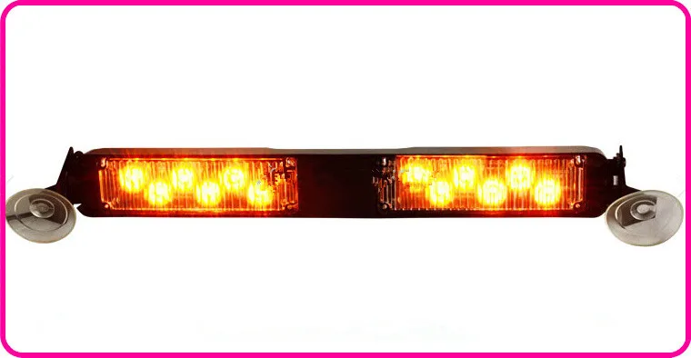 Super Helder 12W Auto Voorruit Led Stroboscoop Waarschuwingslampje, Dashboard Noodverlichting, Politie Licht, Brandweerwagen Waarschuwingslamp