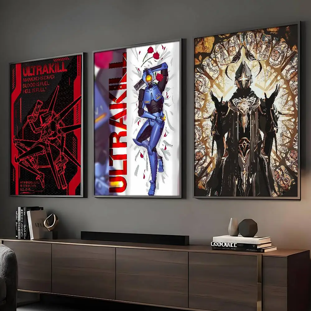 Game Art U-Ultrakill Poster, HD-Kunst, selbstklebende Wand, wasserfest, für Zuhause, Wohnzimmer, Bar, Dekoration