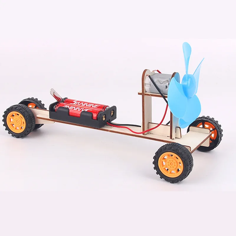 جديد خشبي سيارة الرياح الكهربائية تجربة علمية التكنولوجيا اختراع الإنتاج الصغير لتقوم بها بنفسك تجميع نموذج سيارة وسائل تعليمية