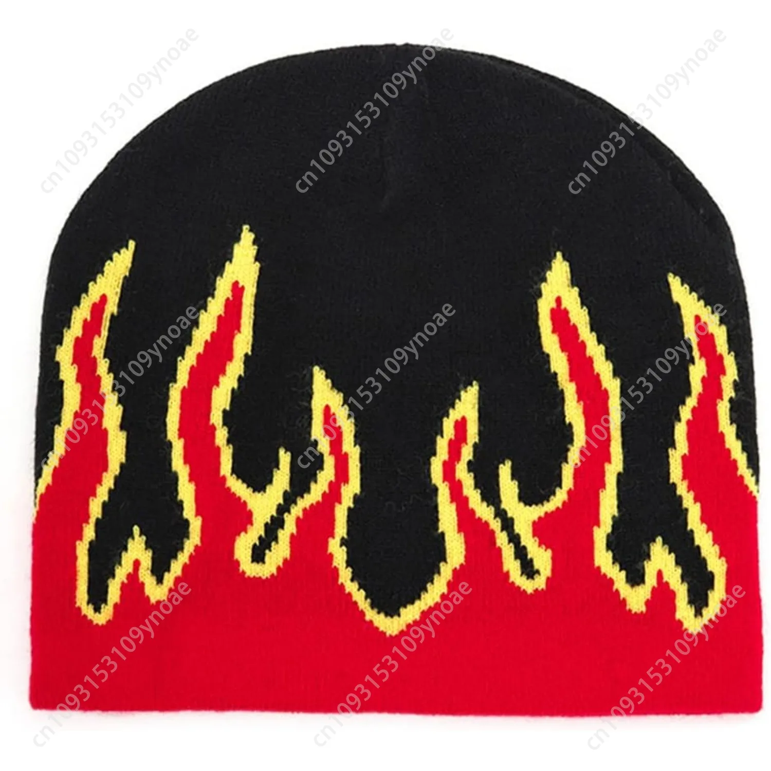 

Fire Flame Beanie Hats Baggy Slouchy Knit Rock Punk Ski Hat Skull Caps Winter Cap Women Men Soft Comfortable Fashion Classic