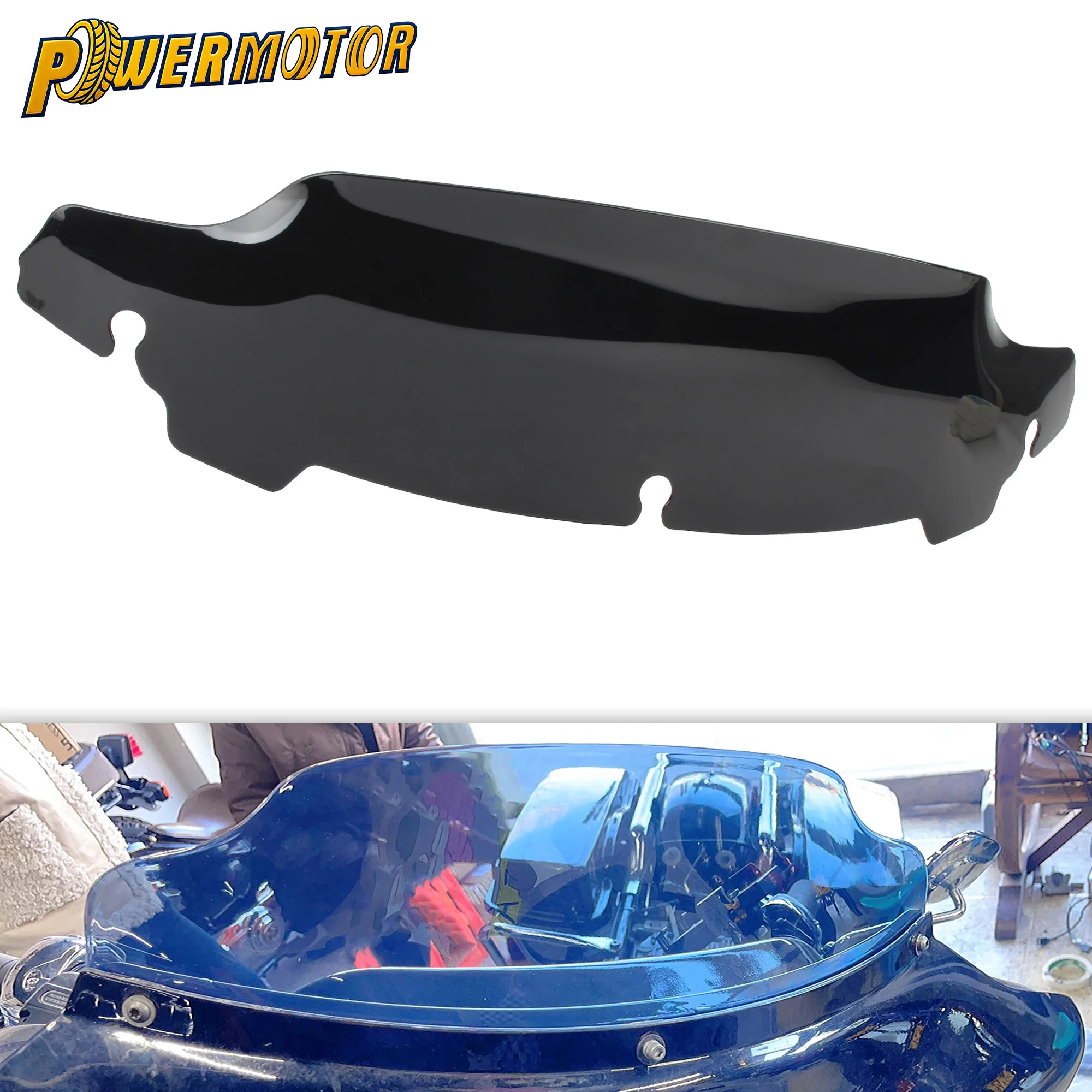 

For Harley Electra Glide FLHT Street Glide FLHX Motorcycle 4.5" Windshield Wind Deflectors ABS Plastic Windscreen Spare Parts