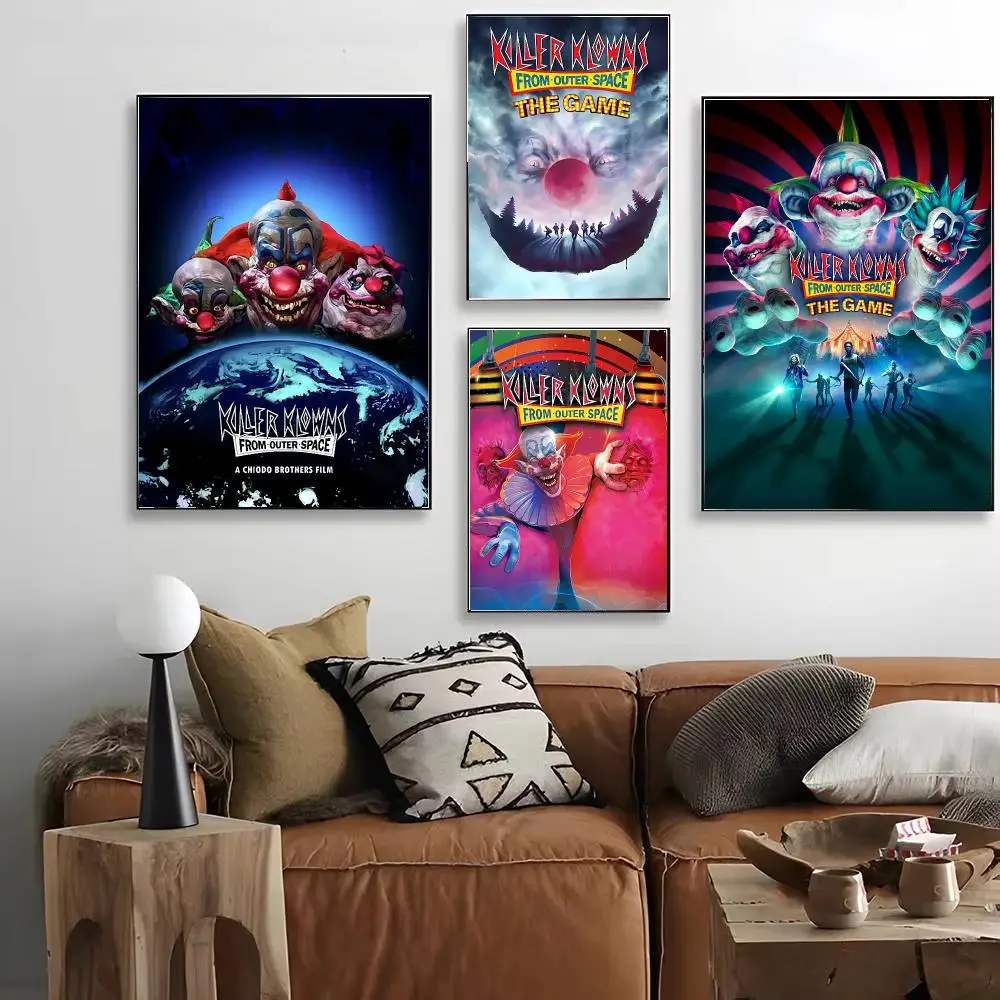 movie horror K-Killer Klowns From Outer S-Space Poster HD Art Decorative Wall Art Waterproof Home Décor Gift