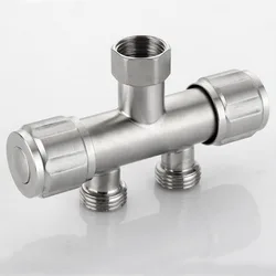 Grifo de acero inoxidable 304 para lavadora, doble uso, fregona de lavandería, grifo de piscina, grifos de doble manija, rosca G1/2 ', 1 unidad