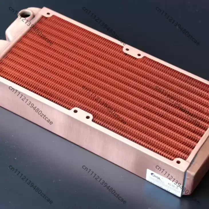 Pure Red Copper Water Cooling Radiator 45mm Thick Heat Exchanger Size Computer Liquid Cooling Row Hardware Replacement Spare