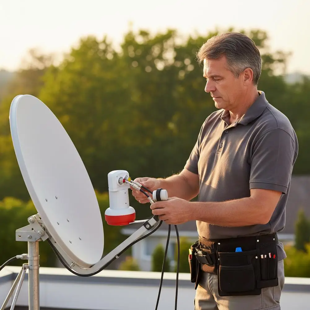 Full HD Satellite TV Receiver Dual Output LNB KU-BAND Single LNB 9,75/10,6 ГГц линейная поляризация Satellite Dish LNB Digtal
