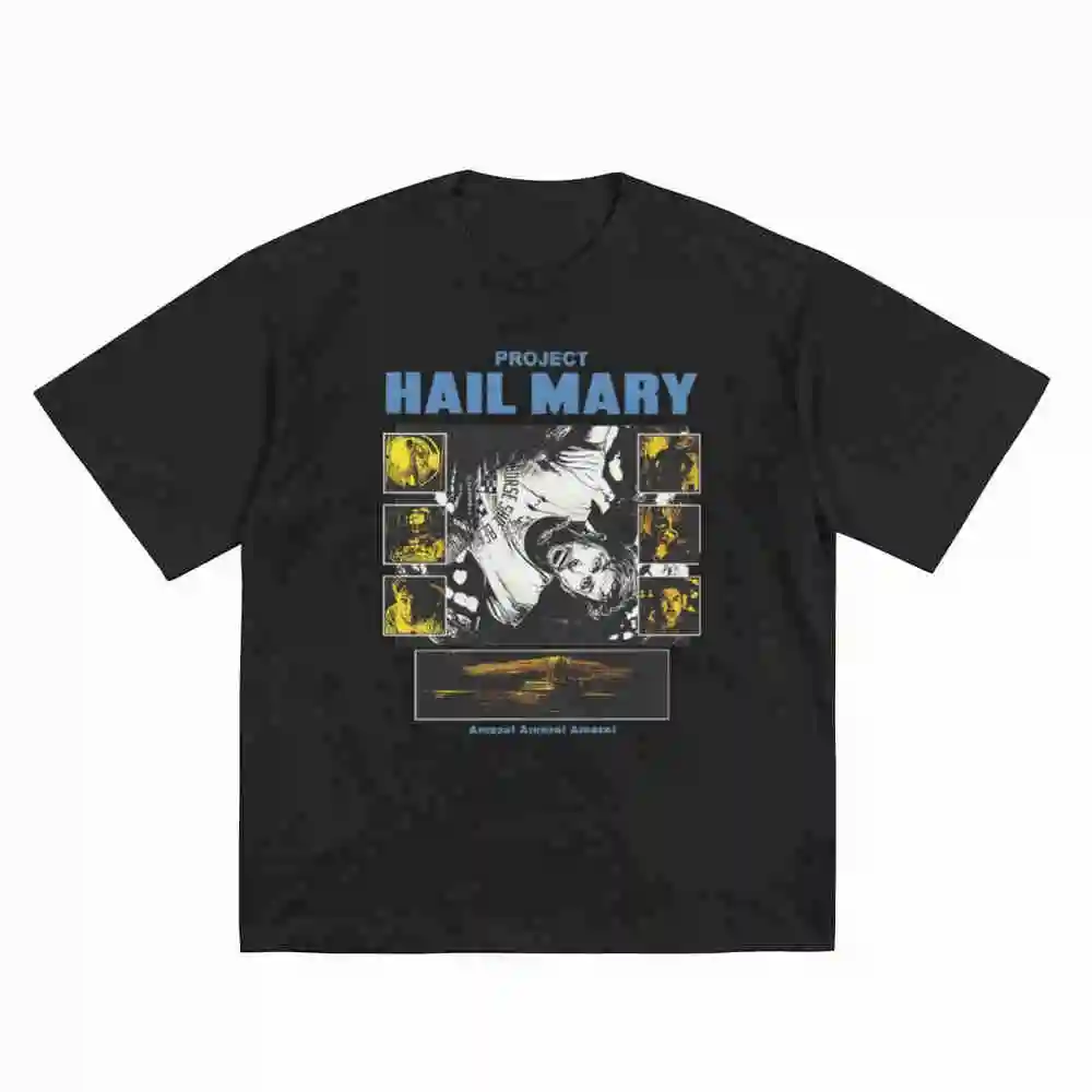 Project Hail Mary Andy Weir Sci Fi Novel Ryan Gosling 2026 Movie Short Sleeve Tee 100% Cotton T-Shirt