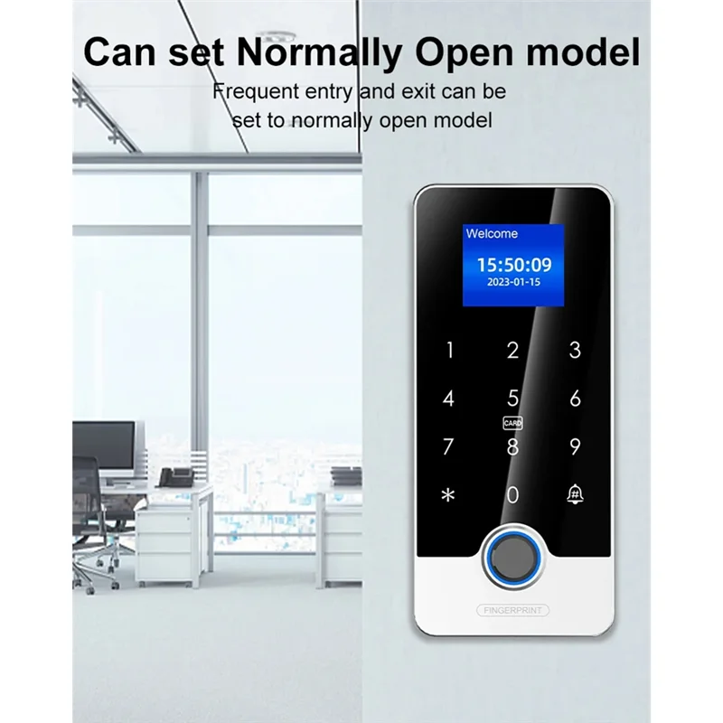 

ABKQ-Tuya App Bluetooth Enabled Standalone Access Controller RFID Keyboard Touch Keypad Fingerprint Door Entry Opener Waterproof