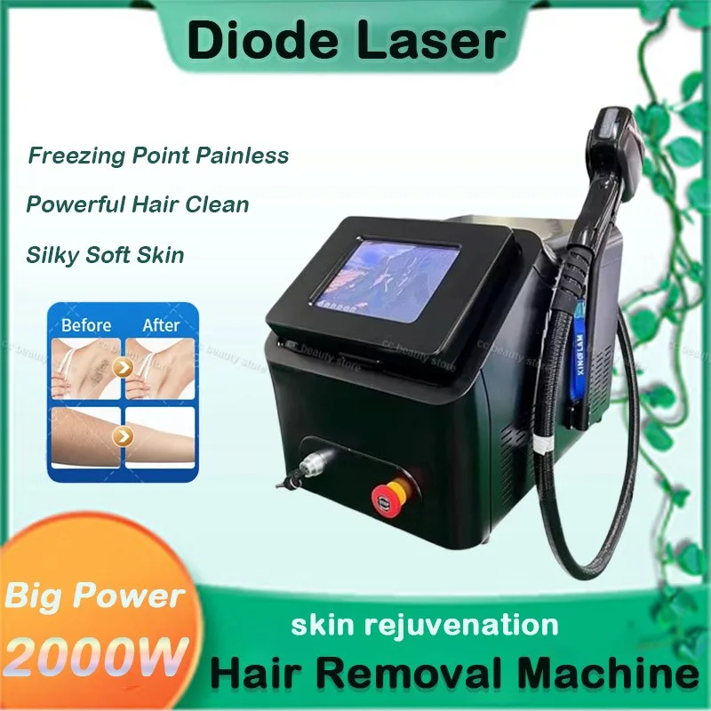 Professional Ice Titanium Laser Epilator Permanent Hair Removal Machine 3 Wavelengths Diode Laser remove hair Machine  for salon