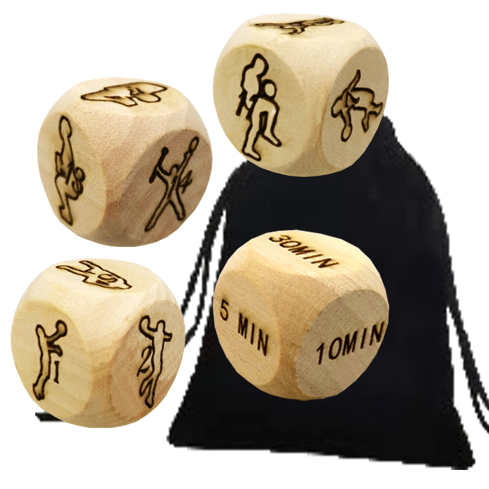 4Pcs Luxury Fun Fitness Game Skills Decision Dice Naughty Night Dice/Sports Dice Couple Dice Portable Dice Gift for Friends