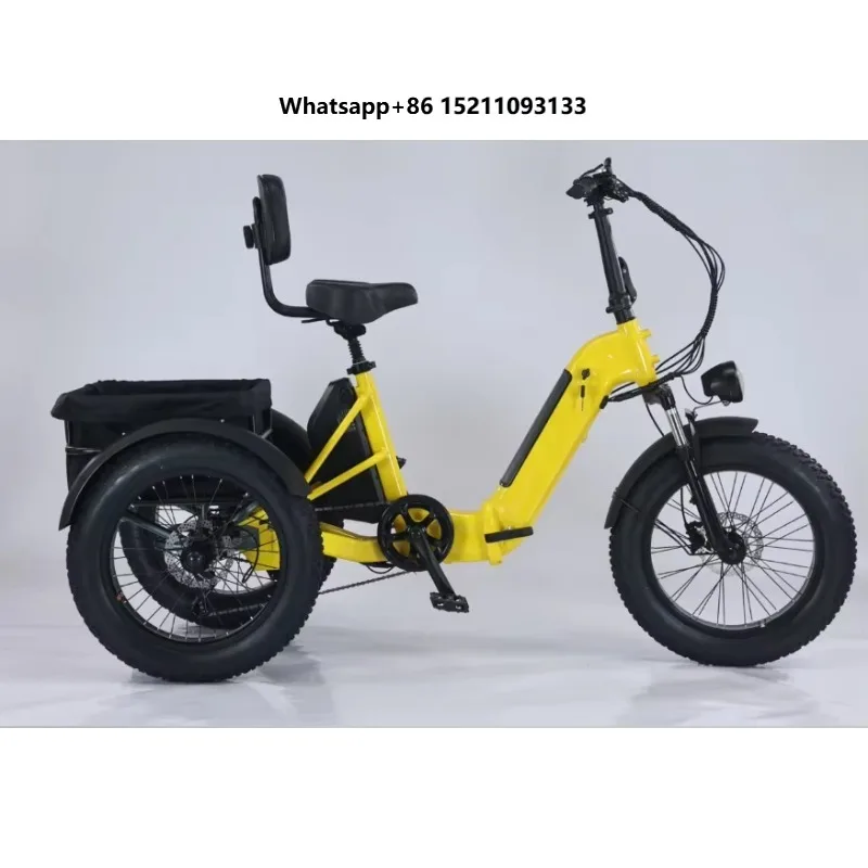 2026 New 20 Inch Commuter Electric Tricycle With Fat Tires and Dual Lithium Battery for Long Distance Ride for Sale