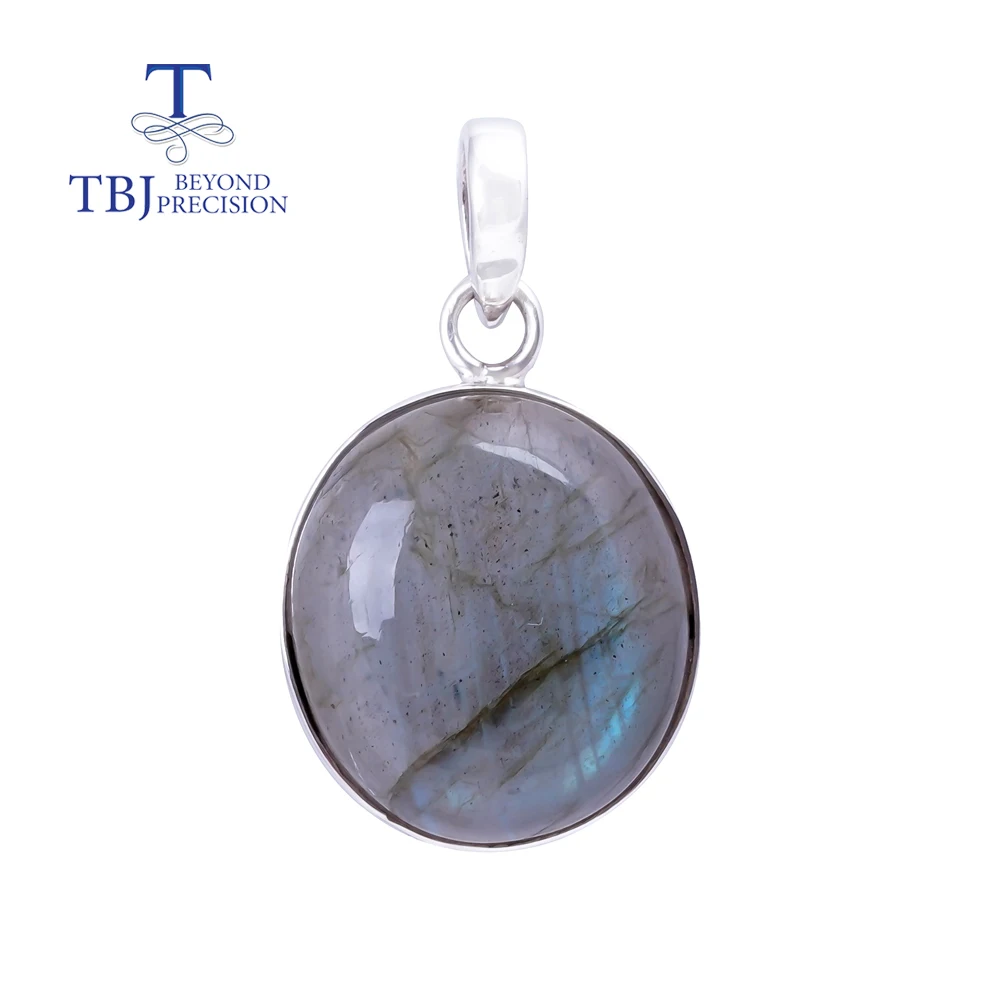 

Handmade Simple Natural blue Labradorite gemstone pendant necklace fine jewelry 925 sterling silver gift for women Jewelry