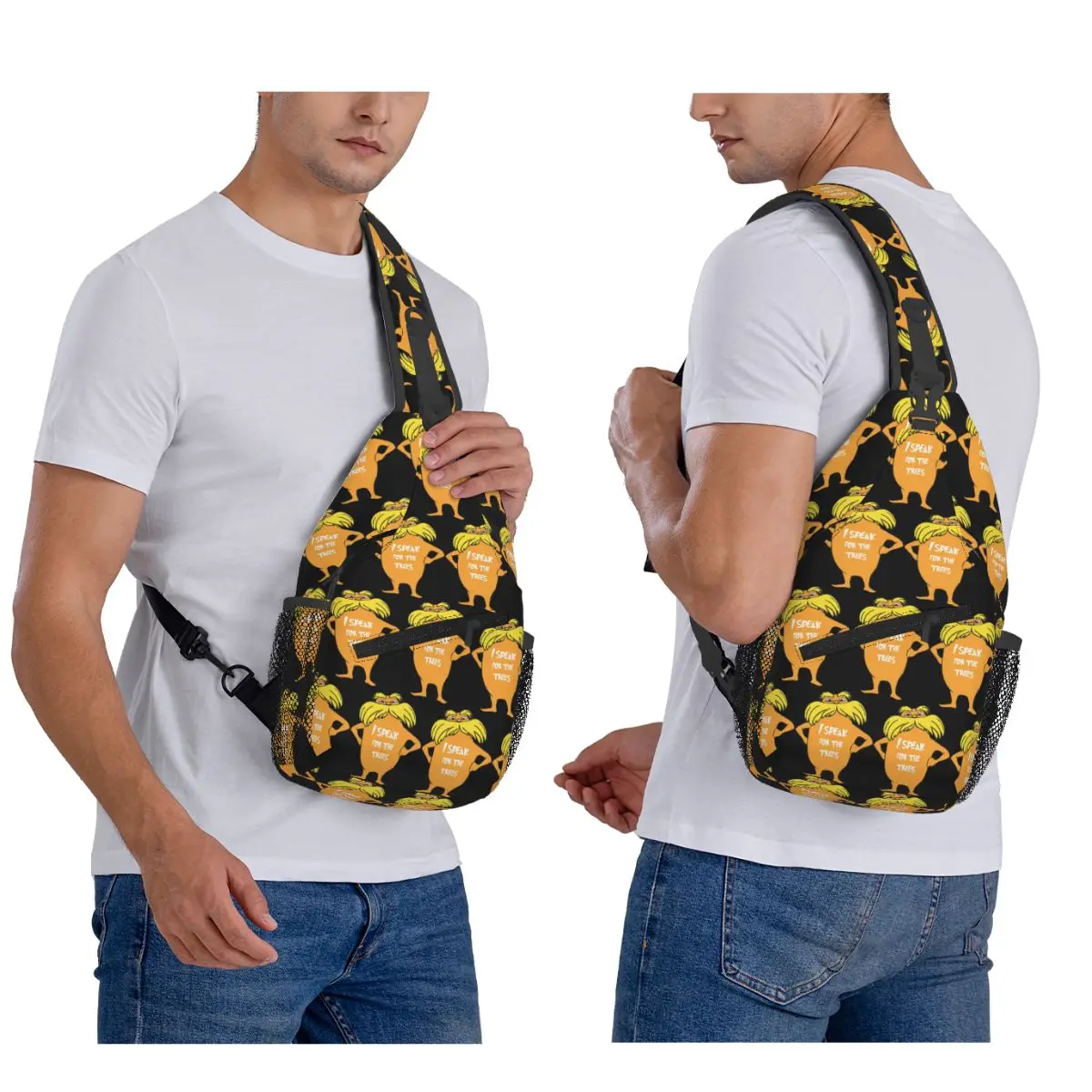 

Lorax I Speak For The Trees So Cute Chest Bag Men Sling Crossbody Backpack Chest Bag Traveling Hiking Daypack Shoulder Bag
