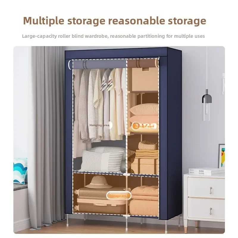 Wardrobe Home Bedroom Storage Dormitory Storage Cabinet Folding Simple Cloth Wardrobe Durable