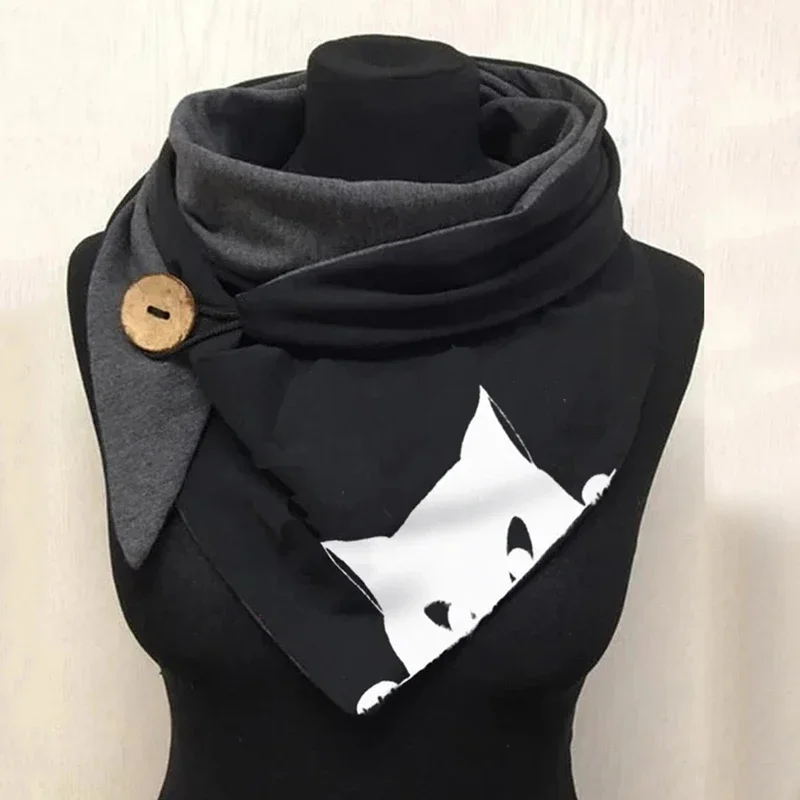 Animal Paw Casual 3D Printed Scarf And Shawl for Women