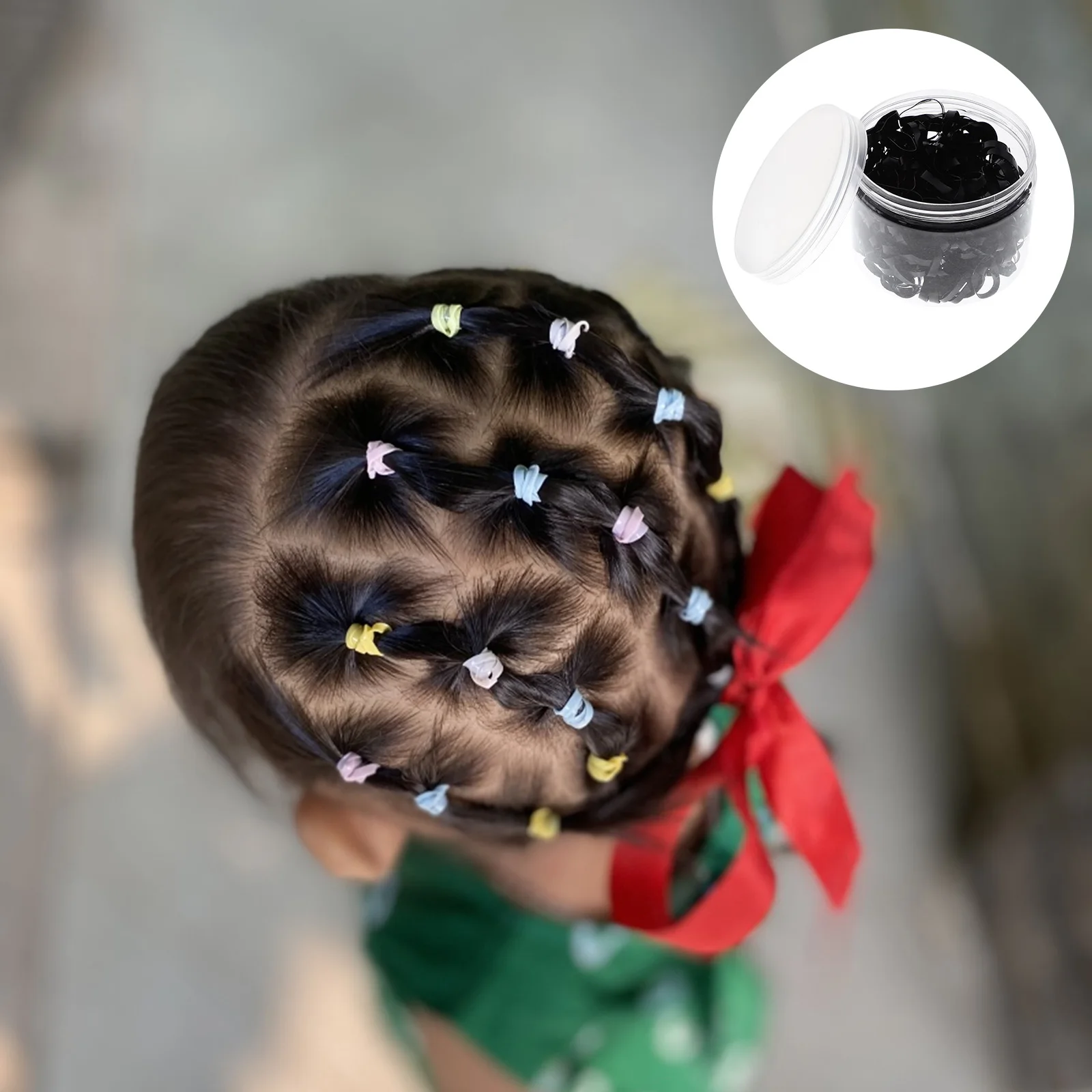 

500pcs Elastic Ties Rubber Bands Brown Disposable Hair Ropes Strong Stretchable Ponytail Braiding Tools Thin Thick Hair