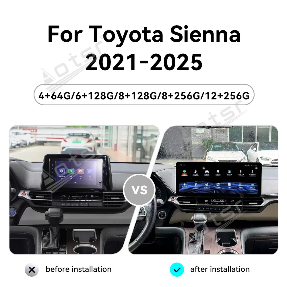 Automotive Multimedia Carplay Android Auto For Toyota Sienna XL40 2021~2025 GPS Navigation Car Radio Stereo player Head Unit