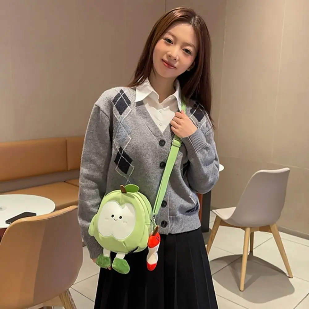 حقيبة كتف نايلون جديدة لون جديد حقيبة ظهر ذات سعة كبيرة على شكل أبل حقيبة كاجوال للنساء #2