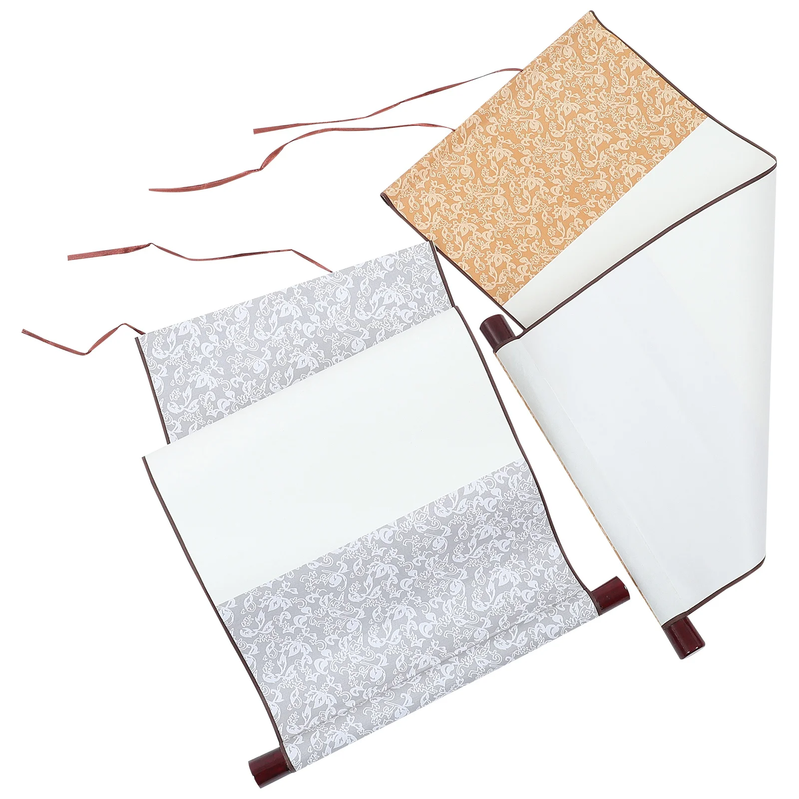 2Pcs Blank Calligraphy Paper Scroll Chinese Scroll Moderate Ink Inhibition Suitable for Brush Writing Drawing Calligraphy Supply
