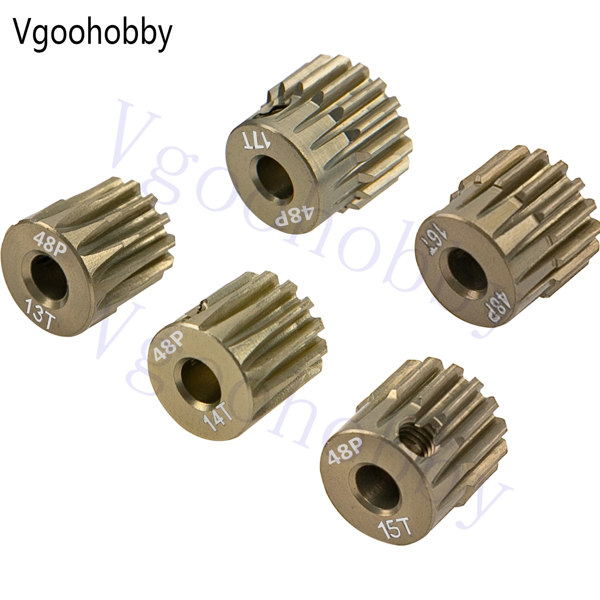7075 Aluminum Alloy 48P 3.175mm Pinion Gear Sets 13T-39T Motor Gears Fit 3.175mm Shaft for  HPI Losi Axial Tamiya 1/10 RC Car ﻿